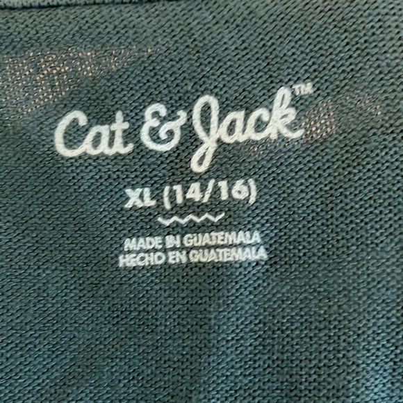 Cat & Jack Teal Star Graphic Knit Sweater size XL (14/16) Recycled Materials - Picture 5 of 16